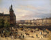blomstermarknaden, klocktornet, Pont au Change och Pont Neuf - Giuseppe Canella — vy av konstverket