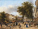 Paris, vy av Théâtre des Variétés på Boulevard Montmartre - Giuseppe Canella — vy av konstverket