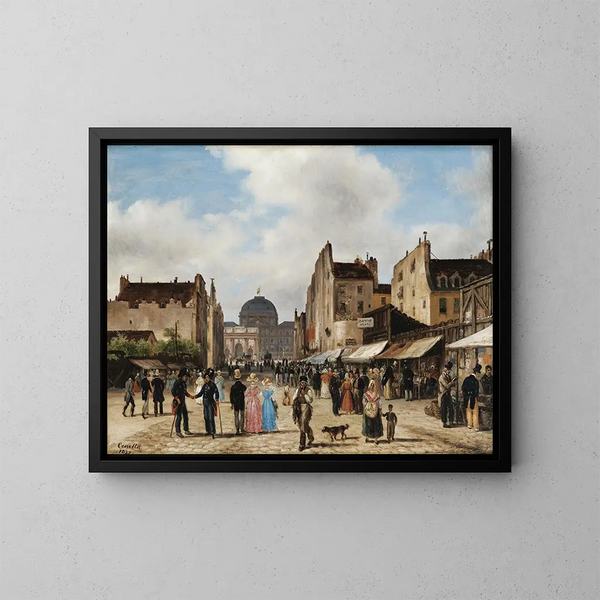 Paris, rue Saint-Nicaise - Giuseppe Canella — inramlat konstverk på väggen