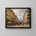 Paris, rue de la Paix, la place Vendôme, arrière-plan - Giuseppe Canella — inramlat konstverk på väggen