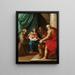 La Sainte Famille avec saint François et saint Jérôme - Giuseppe Cesari — inramlat konstverk på väggen