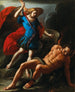 Saint Michel som besegrar Lucifer - Giuseppe Marullo — vy av konstverket