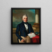 Porträtt av Jacob Coen 1782-1852 spannmålsmäklare i Trieste - Giuseppe Tominz — inramlat konstverk på väggen