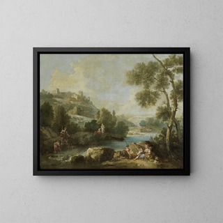Giuseppe Zais - Landscape with Figures.webp