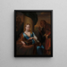 En onödig moralundervisning - Godfried Schalcken — inramlat konstverk på väggen