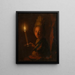 Flicka med ett tändt ljus - Godfried Schalcken — inramlat konstverk på väggen