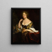 Portrait av Isabelle Agneta Deutz - Godfried Schalcken — inramlat konstverk på väggen
