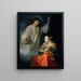 L'Annonciation - Godfried Schalcken — inramlat konstverk på väggen