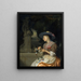 kvinna som binder en blomsterkrans - Godfried Schalcken — inramlat konstverk på väggen