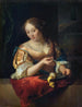 Ung kvinna med citron - Godfried Schalcken — vy av konstverket