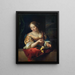 Ung kvinna med citron - Godfried Schalcken — inramlat konstverk på väggen