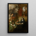 Allégorie till minne av stathouder Frederik Hendrik 1584-1647 med ett porträtt av hans änka Amalia de Solms-Braunfels 1602-1675 - Govert Flinck — inramlat konstverk på väggen