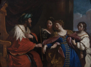 Esther framför Assuérus - Guercino — vy av konstverket