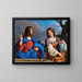 Jesus och den samaritiska vid brunnen - Guercino — inramlat konstverk på väggen