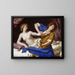 Joseph och Potifars hustru - Guercino — inramlat konstverk på väggen