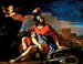 Mars med Cupidon - Guercino — vy av konstverket