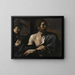 Saint Jean-Baptiste i fängelse besökt av Salomé - Guercino — inramlat konstverk på väggen