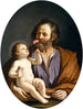 Saint Joseph med Jesusbarnet - Guercino — vy av konstverket
