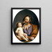 Saint Joseph med Jesusbarnet - Guercino — inramlat konstverk på väggen