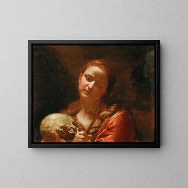 La Madeleine pénitente - Guido Cagnacci — inramlat konstverk på väggen