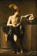 David-målning med Goliaths huvud - Guido Reni — vy av konstverket