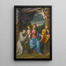 den heliga familjen med Saint François - Guido Reni — inramlat konstverk på väggen