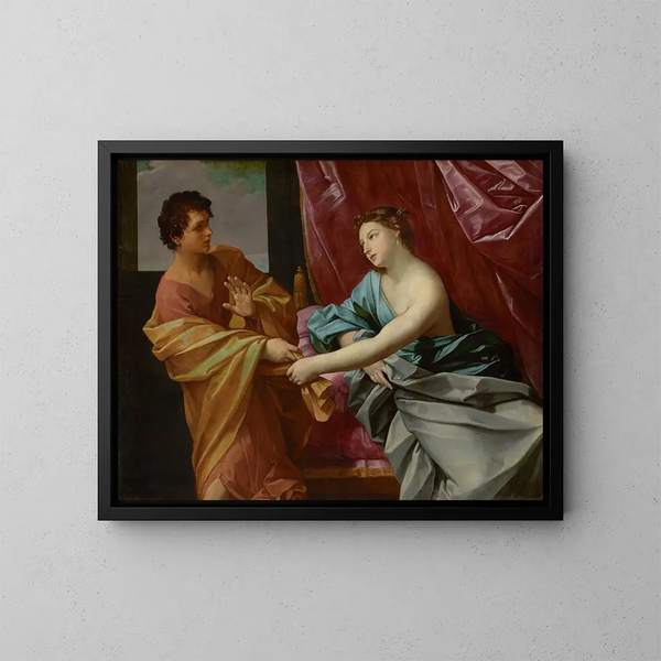 Joseph och Potifars hustru - Guido Reni — inramlat konstverk på väggen