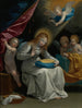 La Vierge cousant accompagnée de quatre anges dite La Couseuse - Guido Reni — vy av konstverket