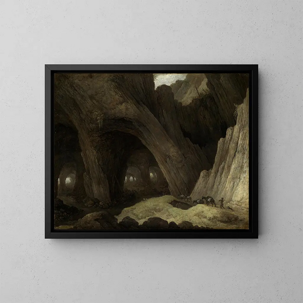 Grotte med muldjare - Guillam Dubois — inramlat konstverk på väggen