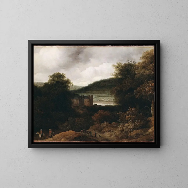 Vue sur le Rhin - Guillam Dubois — inramlat konstverk på väggen