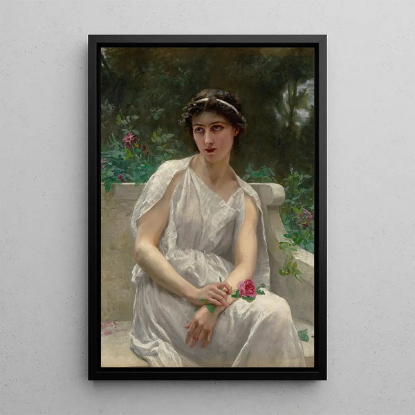 La rose rouge - Guillaume Seignac — inramlat konstverk på väggen