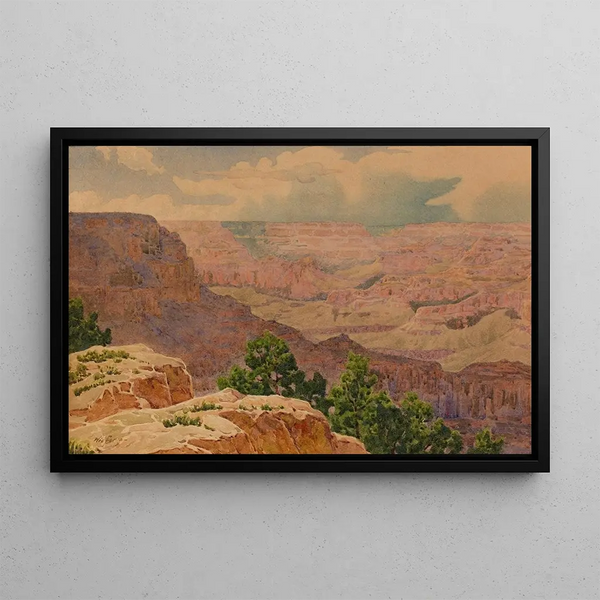 Vue du Grand Canyon - Gunnar Mauritz Widforss — inramlat konstverk på väggen