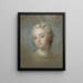 Portrait of a lady - Gustaf Lundberg — inramlat konstverk på väggen