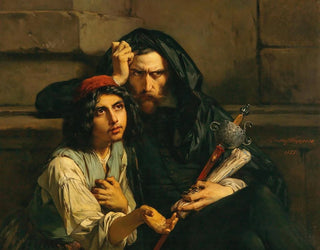 Gustaf Wappers - Portrait of Lus de Cames and His Leader.webp