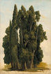 Studie av cypresser - Gustaf Wilhelm Palm — vy av konstverket