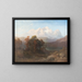 Panorama alpin med bergssjö - Gustav Adolf Horst — inramlat konstverk på väggen