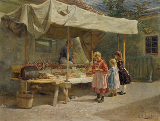 Gustav August Hessl - At the Gingerbread Booth.webp
