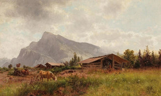Gustav Barbarini - A View of Untersberg from Wals.webp