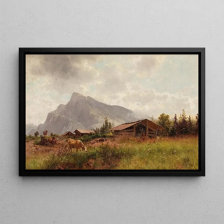 Gustav Barbarini - A View of Untersberg from Wals.webp