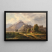 Vue des ruines du château de Glanegg - Gustav Barbarini — inramlat konstverk på väggen