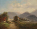 Vue över Hohenwerfen-fästningen i Pongau - Gustav Barbarini — vy av konstverket