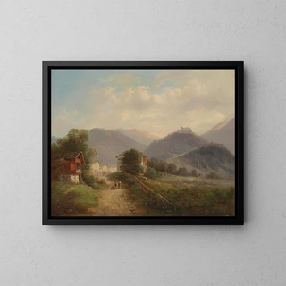 Gustav Barbarini - Blick auf die Festung Hohenwerfen im Pongau.webp