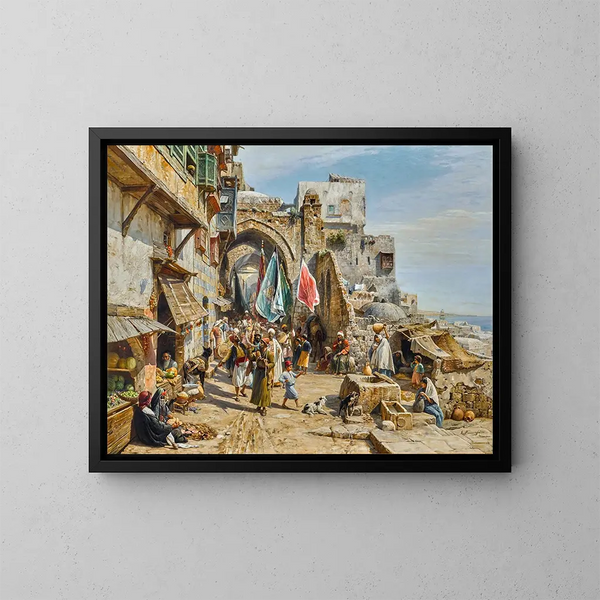 Procession à Jaffa - Gustav Bauernfeind — inramlat konstverk på väggen