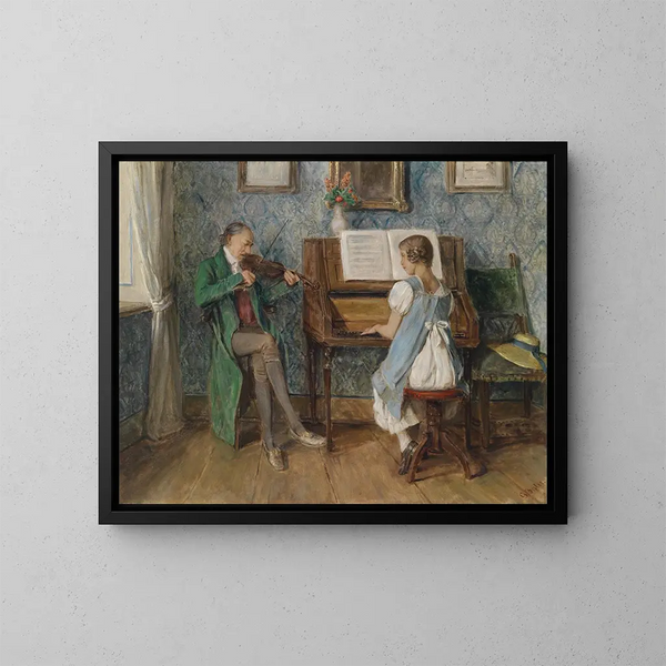 salongs-musik - Gustav Igler — inramlat konstverk på väggen