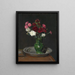 Bouquet d'œillets - Gustav Kampmann — inramlat konstverk på väggen