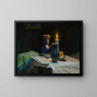 Skymning - Gustav Kampmann — inramlat konstverk på väggen