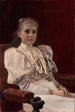 Ung flicka sittande - Gustav Klimt — vy av konstverket