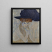 Le Chapeau à plumes noires - Gustav Klimt — inramlat konstverk på väggen