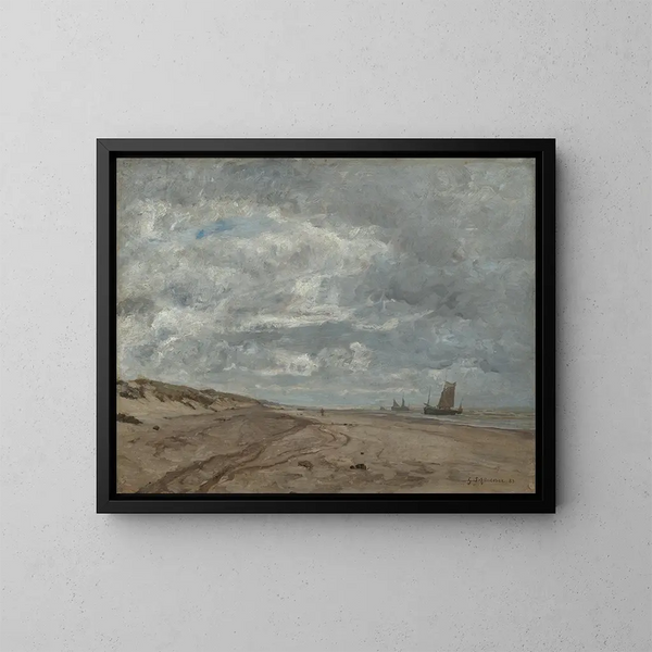 Scheveningen-stranden - Gustav Schönleber — inramlat konstverk på väggen