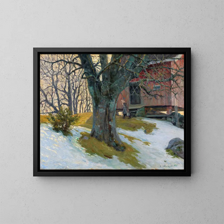 i april - Gustav Wentzel — inramlat konstverk på väggen